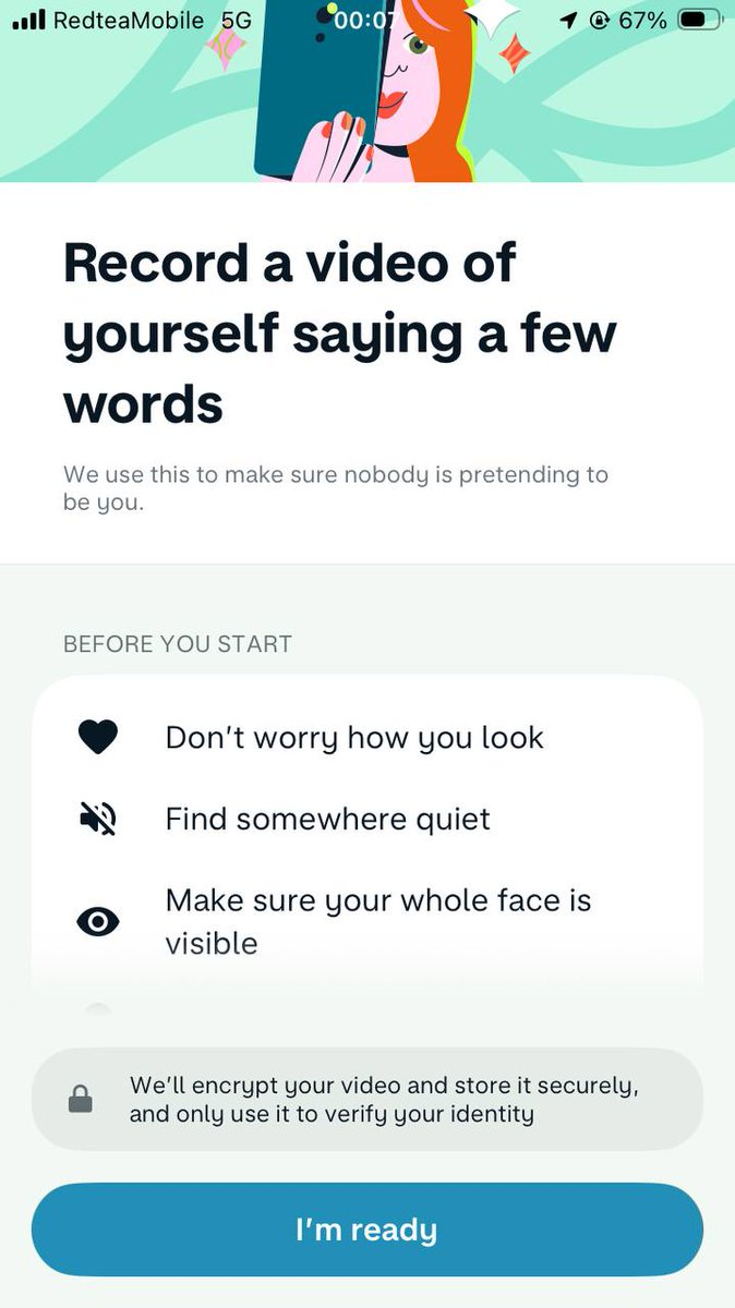 Monzo video selfie identity verification