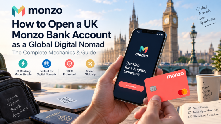 How to Open a UK Monzo Bank Account as a Global Digital Nomad - The Complete Mechanics & Guide