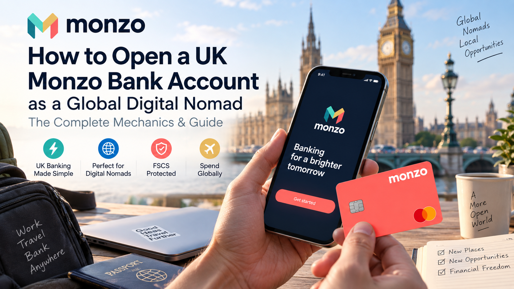 How to Open a UK Monzo Bank Account as a Global Digital Nomad: The Complete Mechanics & Guide